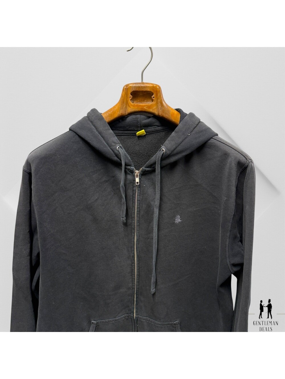 Snapchat Hoodie Mens XL  Ghost Logo Zipper Sweater Black Jacket Sweatshirt